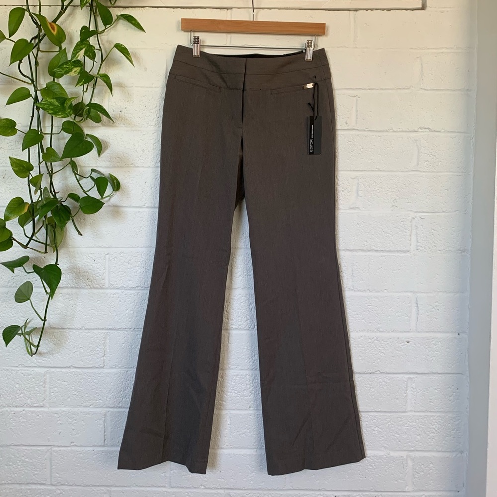 NWT Express Low Rise Flare Editor Trousers Pants Size 4